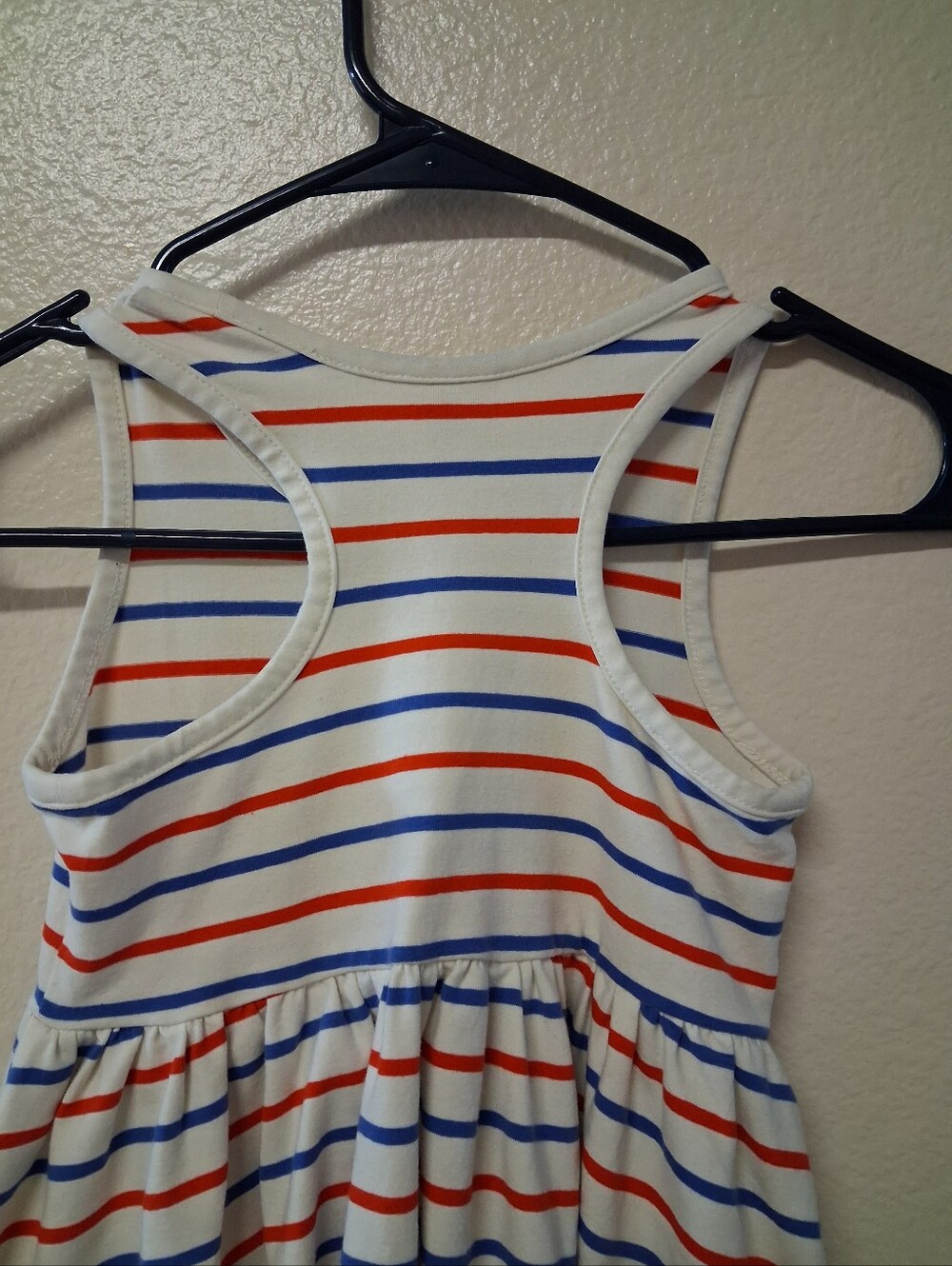 Hanna Andersson White Tank Dress with Red & Blue Stripes - Picture 3 of 7